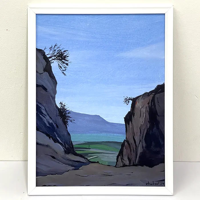 Artwork «Between the cliffs» • 2024 | Oleksiy Zhukov - @ozh.arts