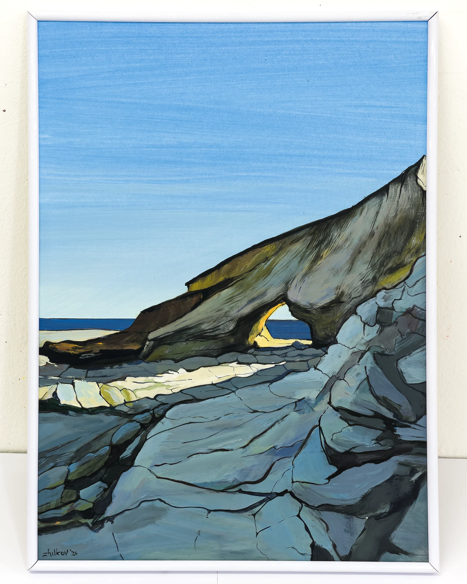 The artwork «Cala Blanca, Javea» by Oleksiy Zhukov, 2026