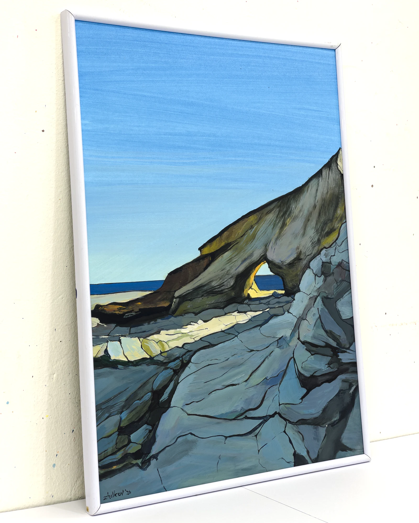 The artwork «Cala Blanca, Javea» by Oleksiy Zhukov, 2026