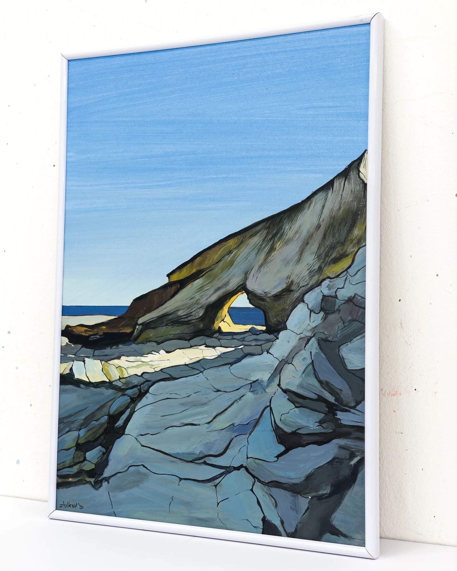 The artwork «Cala Blanca, Javea» by Oleksiy Zhukov, 2026