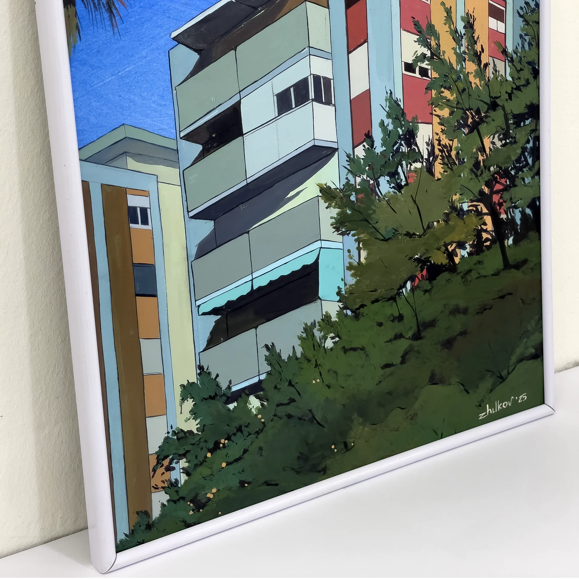 La obra del arte «Mi barrio» de Oleksiy Zhukov, 2025