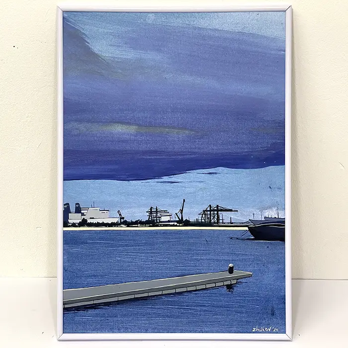 Artwork  «Rainy Port» • 2024 | Oleksiy Zhukov - @ozh.arts'
