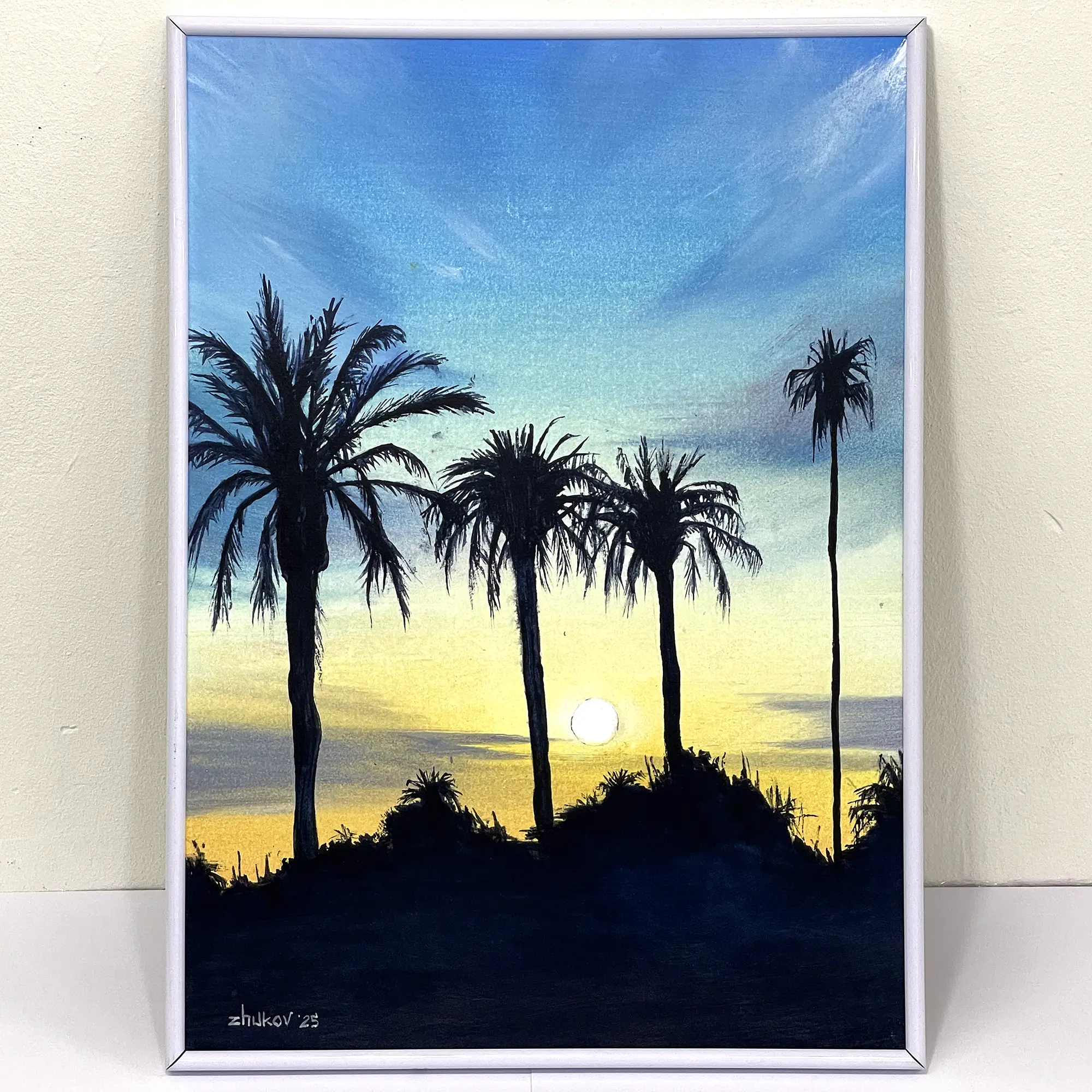 La obra del arte «Sunset and palms» de Oleksiy Zhukov, 2025