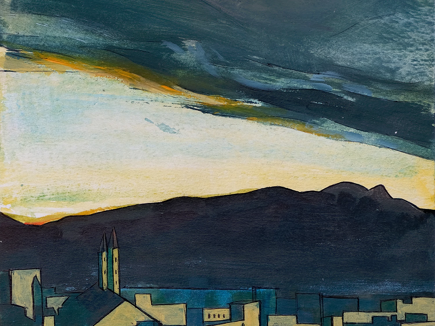 The artwork «Sunset in Gandia» by Oleksiy Zhukov, 2022