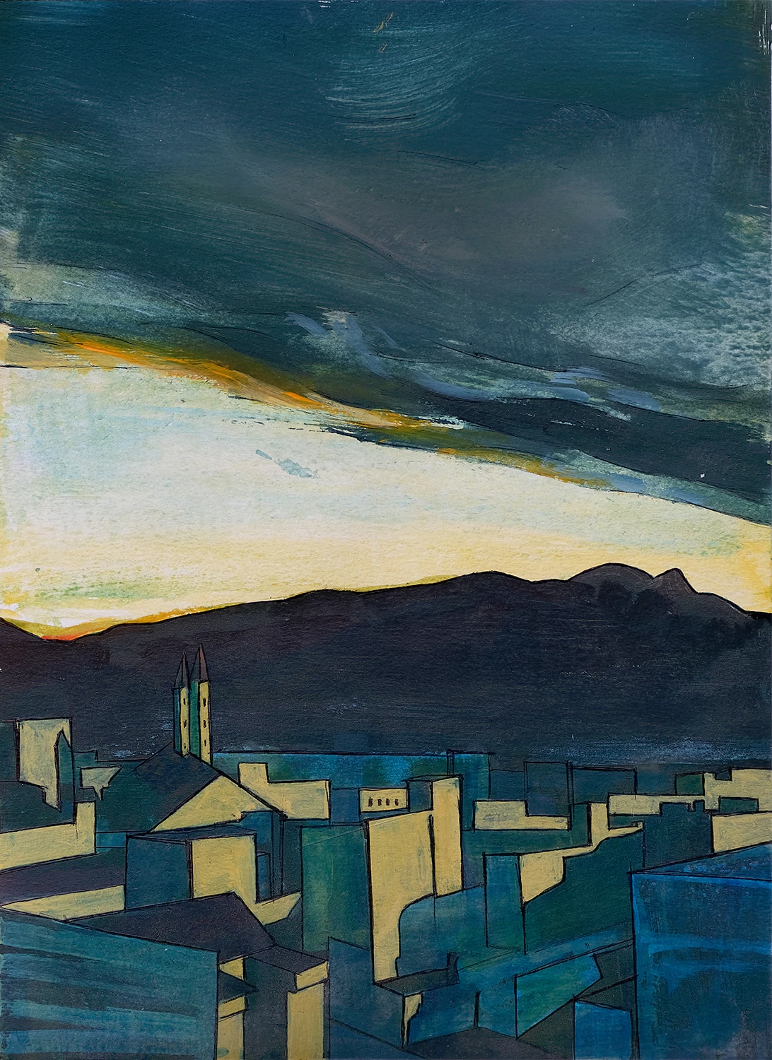 The artwork «Sunset in Gandia» by Oleksiy Zhukov, 2022