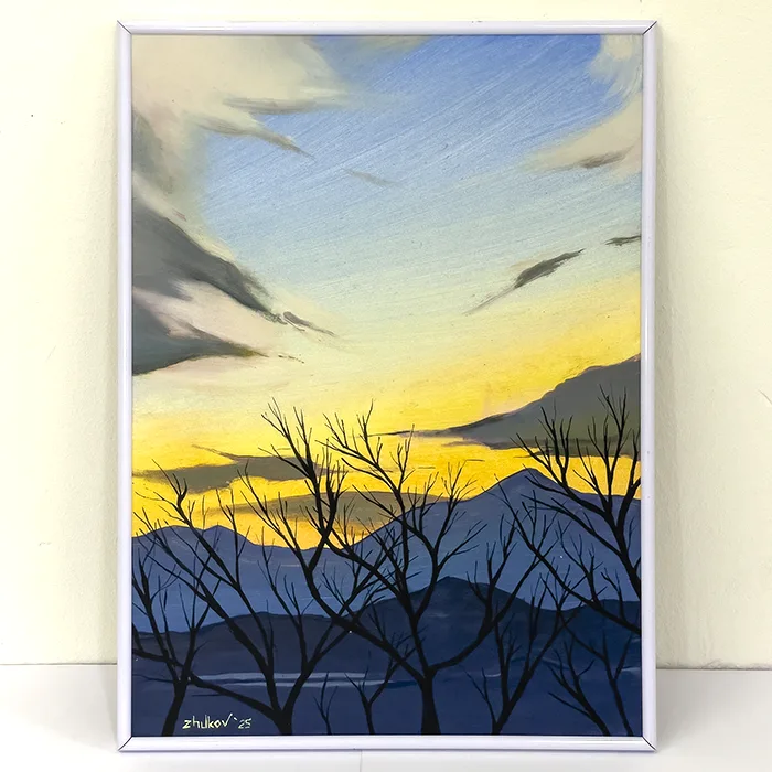 Твір «Sunset in mountains» • 2025 | Олексій Жуков - @ozh.arts'