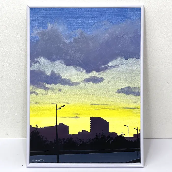 Artwork  «Sunset over Campanar» • 2024 | Oleksiy Zhukov - @ozh.arts'