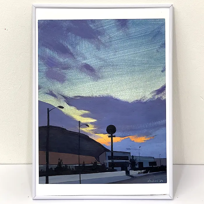 La obra del arte  «Sunset over Cullera» • 2024 | Oleksiy Zhukov - @ozh.arts'
