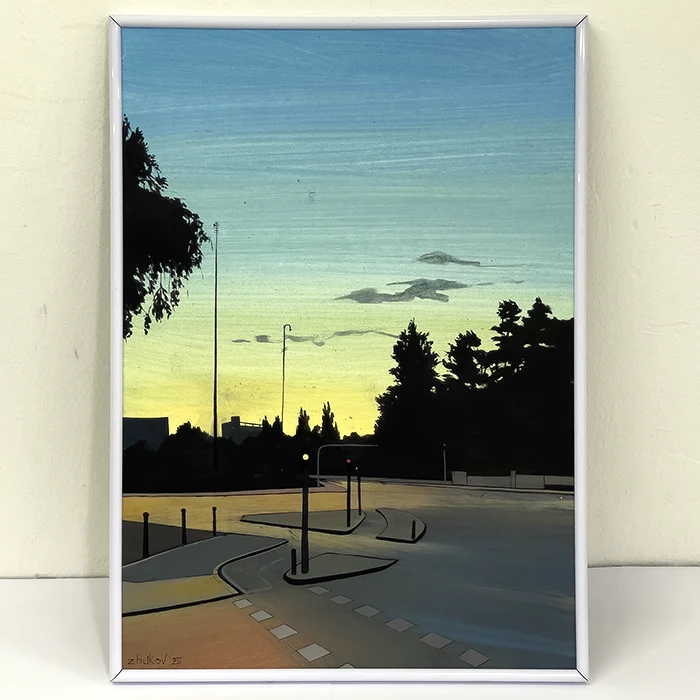 Artwork  «Sunset over Jardin del Viveros» • 2025 | Oleksiy Zhukov - @ozh.arts'