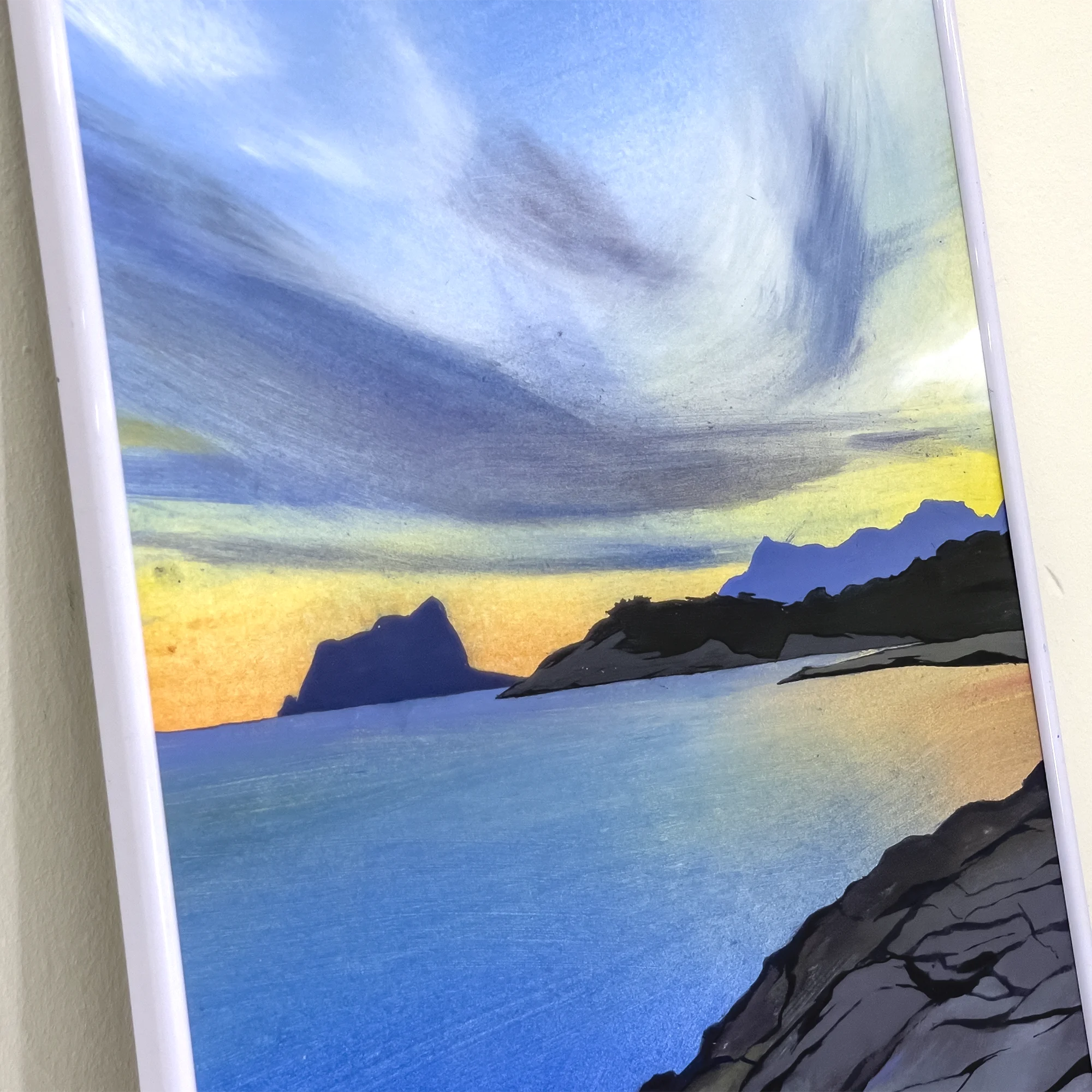 The artwork «Sunset over Moraira Bay» by Oleksiy Zhukov, 2025