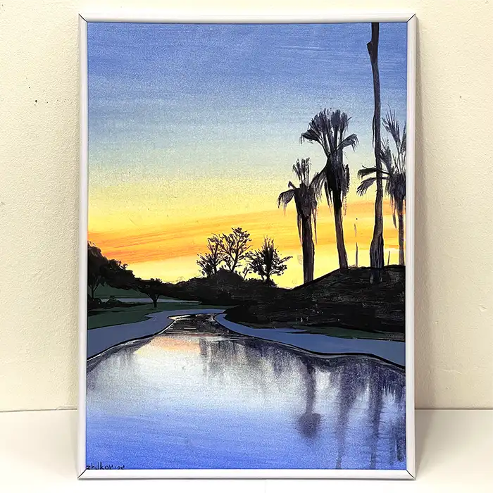 Artwork  «Sunset over river» • 2025 | Oleksiy Zhukov - @ozh.arts'