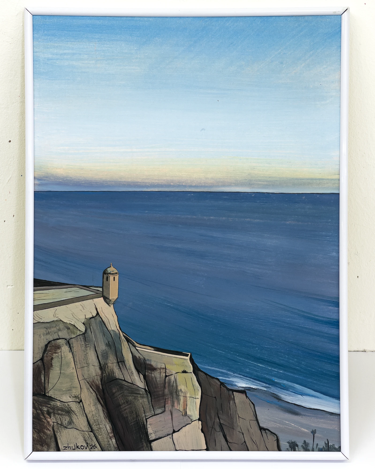 La obra del arte «Sunset over Santa Barbara Castle» de Oleksiy Zhukov, 2026