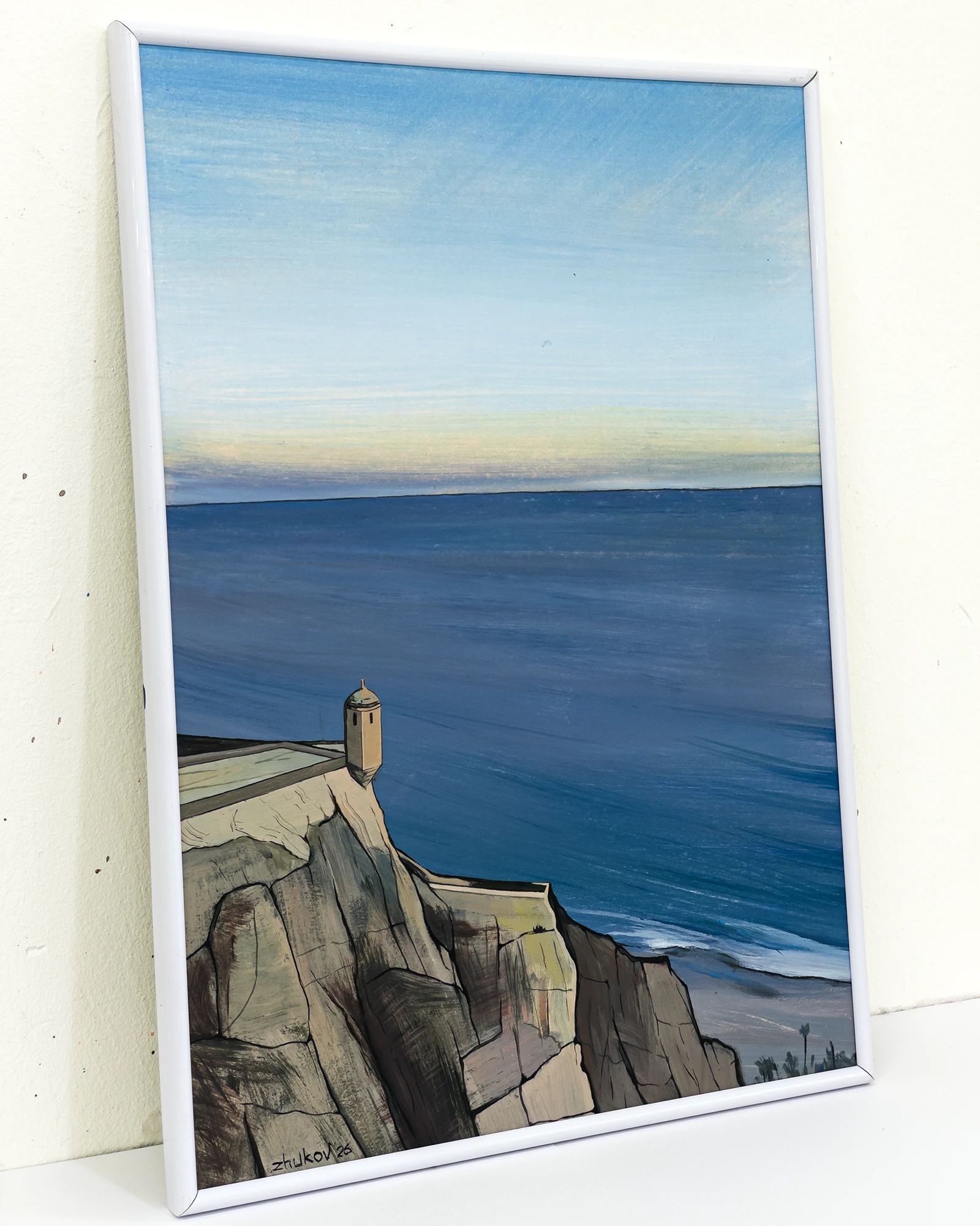 The artwork «Sunset over Santa Barbara Castle» by Oleksiy Zhukov, 2026