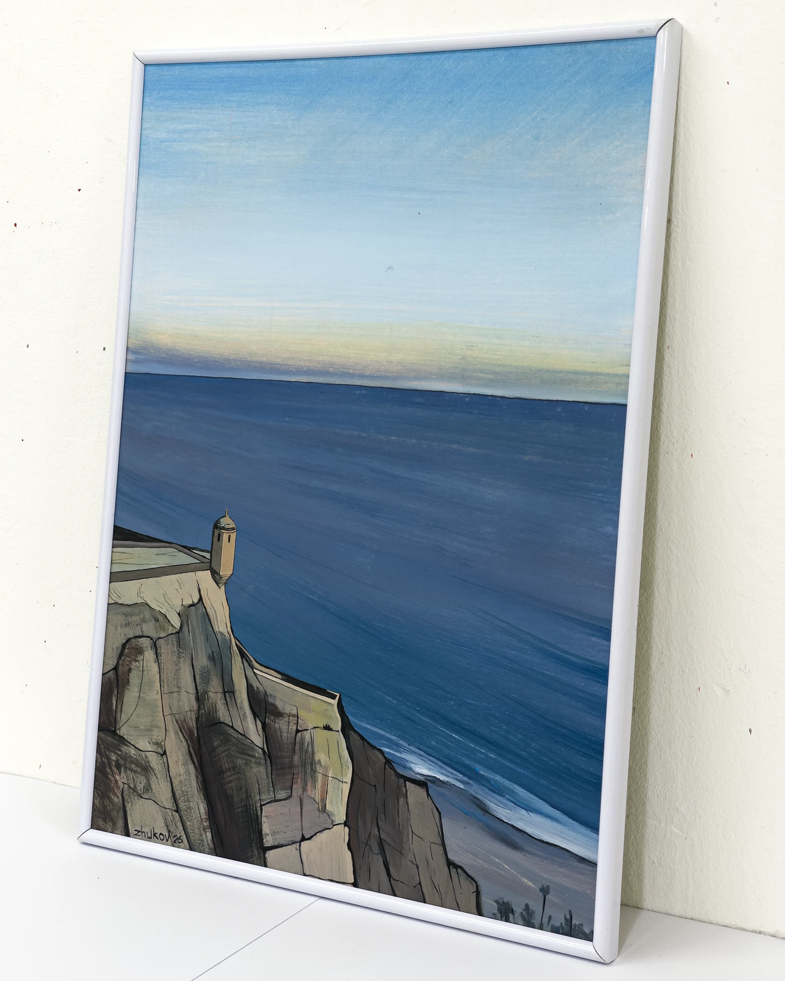 The artwork «Sunset over Santa Barbara Castle» by Oleksiy Zhukov, 2026