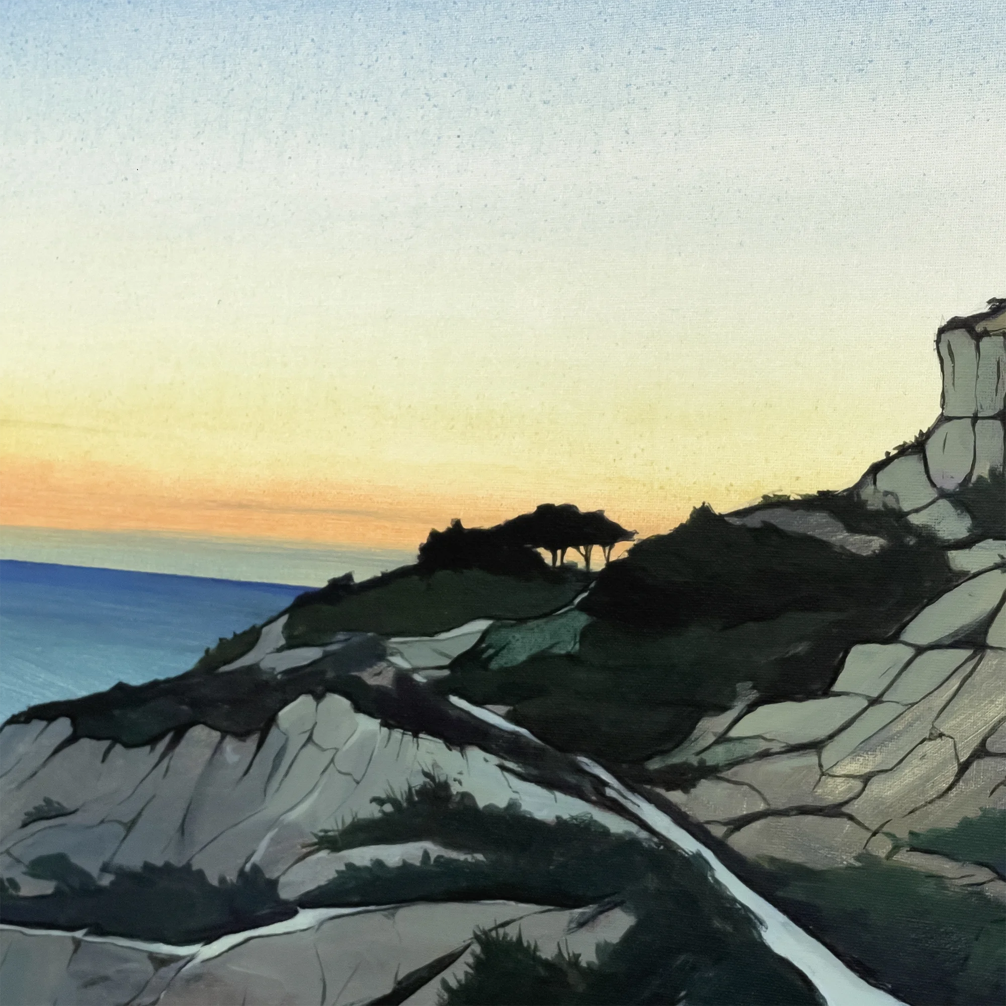 The artwork «Sunset over Serra Grossa» by Oleksiy Zhukov, 2025
