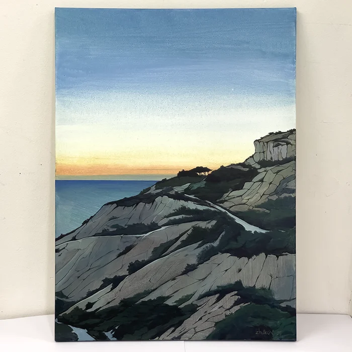 La obra del arte  «Sunset over Sierra Grossa» • 2025 | Oleksiy Zhukov - @ozh.arts'