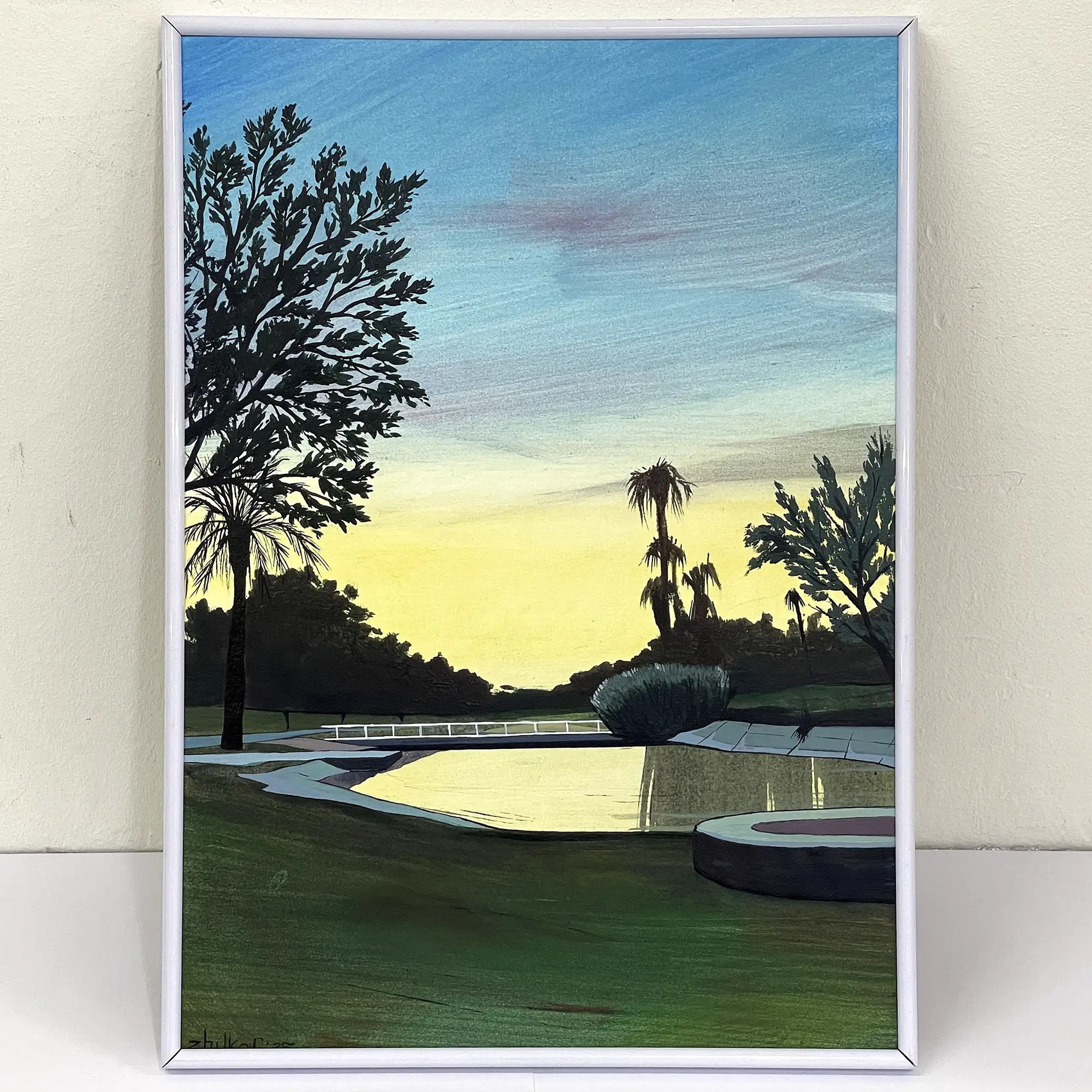 The artwork «Sunset over Turia park» by Oleksiy Zhukov, 2025