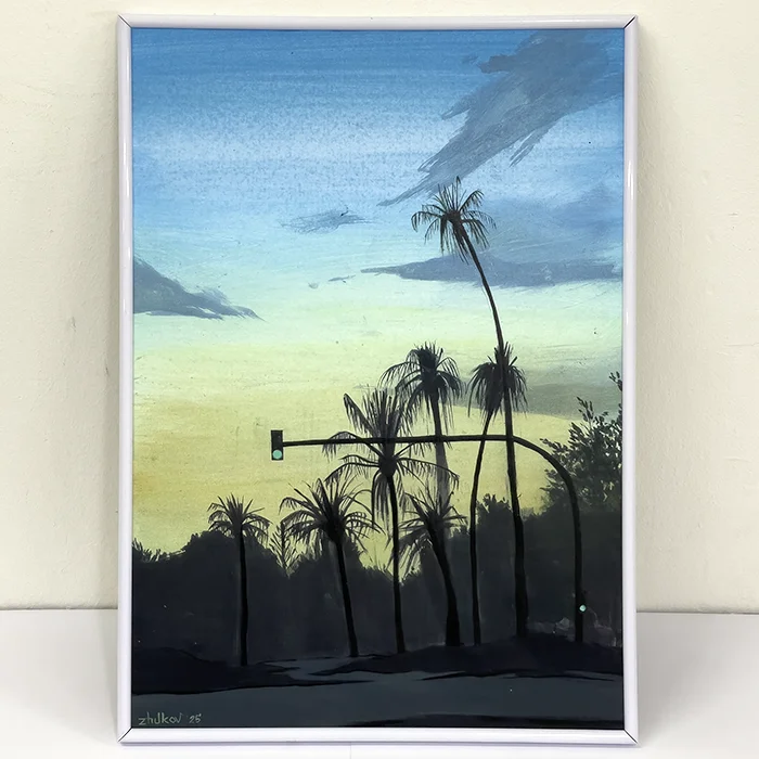 Obra de arte «Traffic light in forest» • 2025 | Oleksiy Zhukov - @ozh.arts