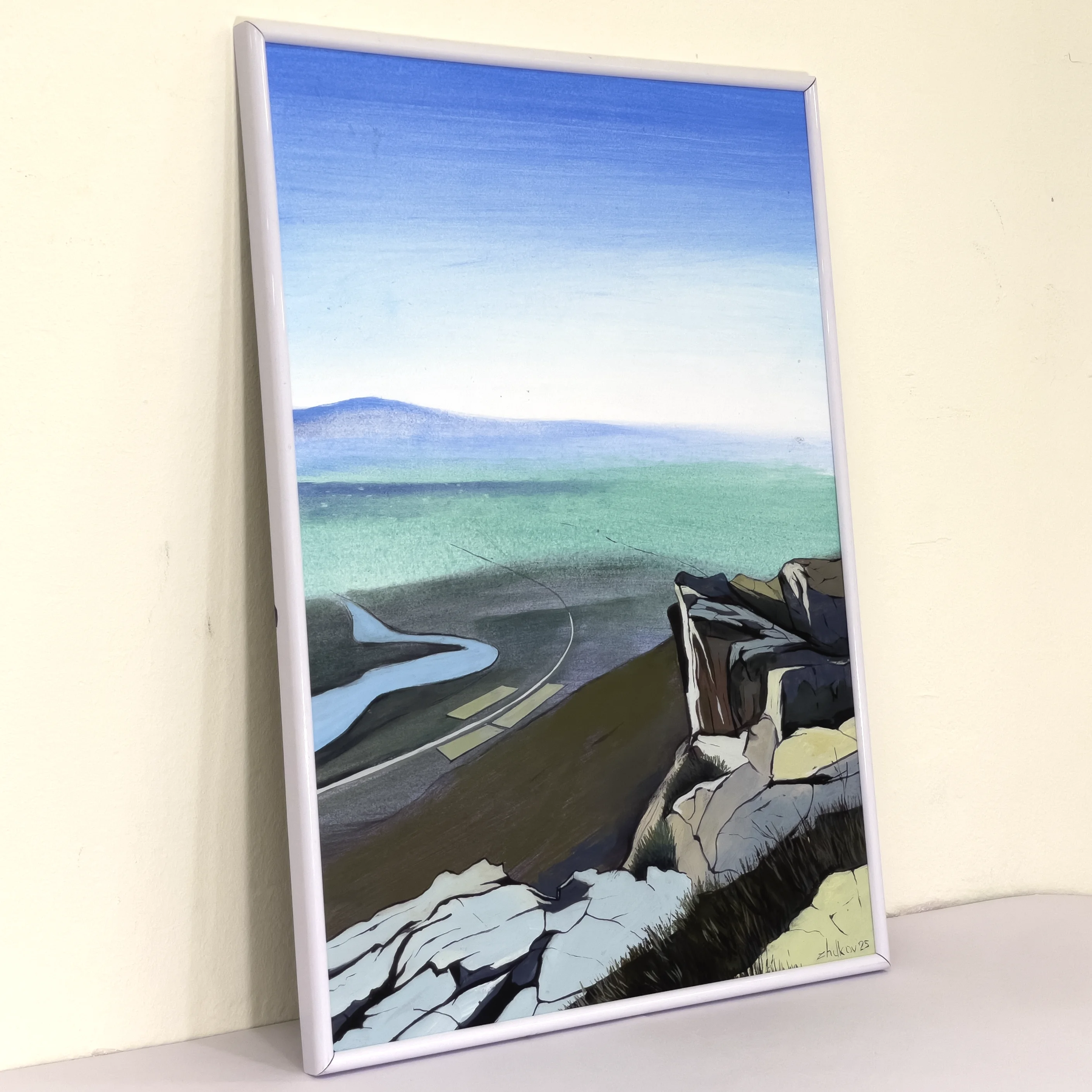 The artwork «View from the mountain» by Oleksiy Zhukov, 2025