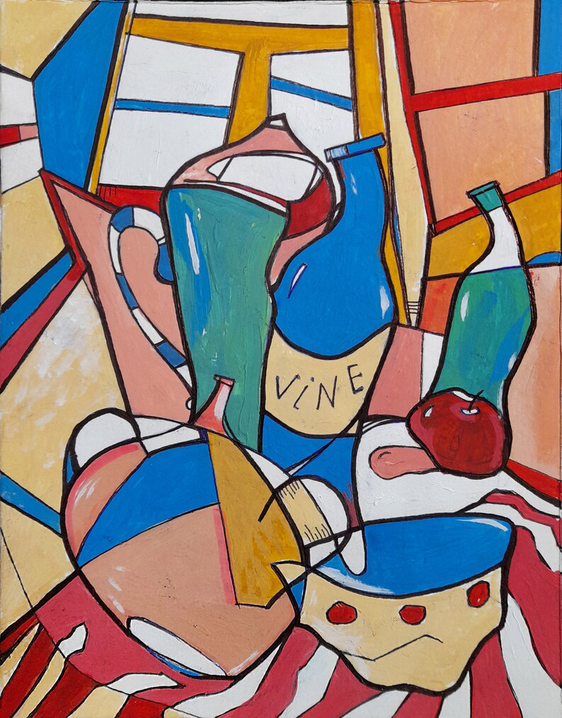 The artwork «Wine on the table» by Oleksiy Zhukov, 2021